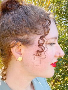 Yarn Ball Stud Earrings