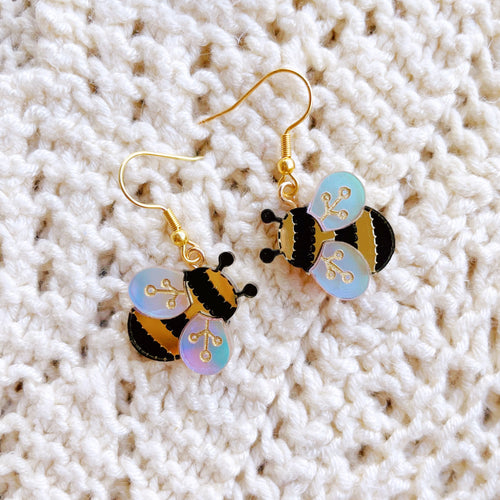 Gem Bee Earrings