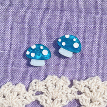 Load image into Gallery viewer, Mushroom Charm Stud Earrings