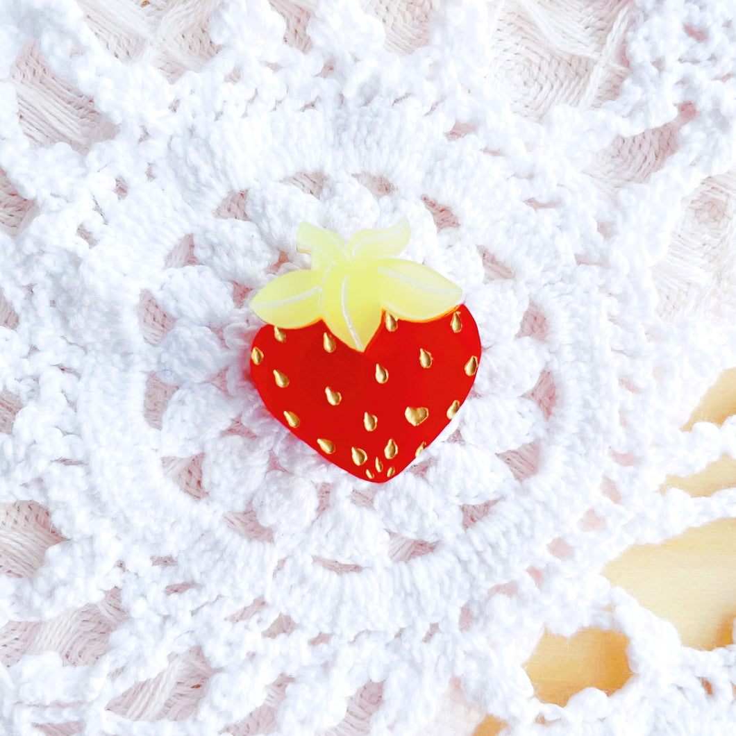 Strawberry Teatime Mini Pin