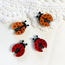 Load image into Gallery viewer, Lucky Ladybug Drop &amp; Stud Earrings