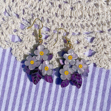 Load image into Gallery viewer, Forget Me at Midnight Drop Earrings